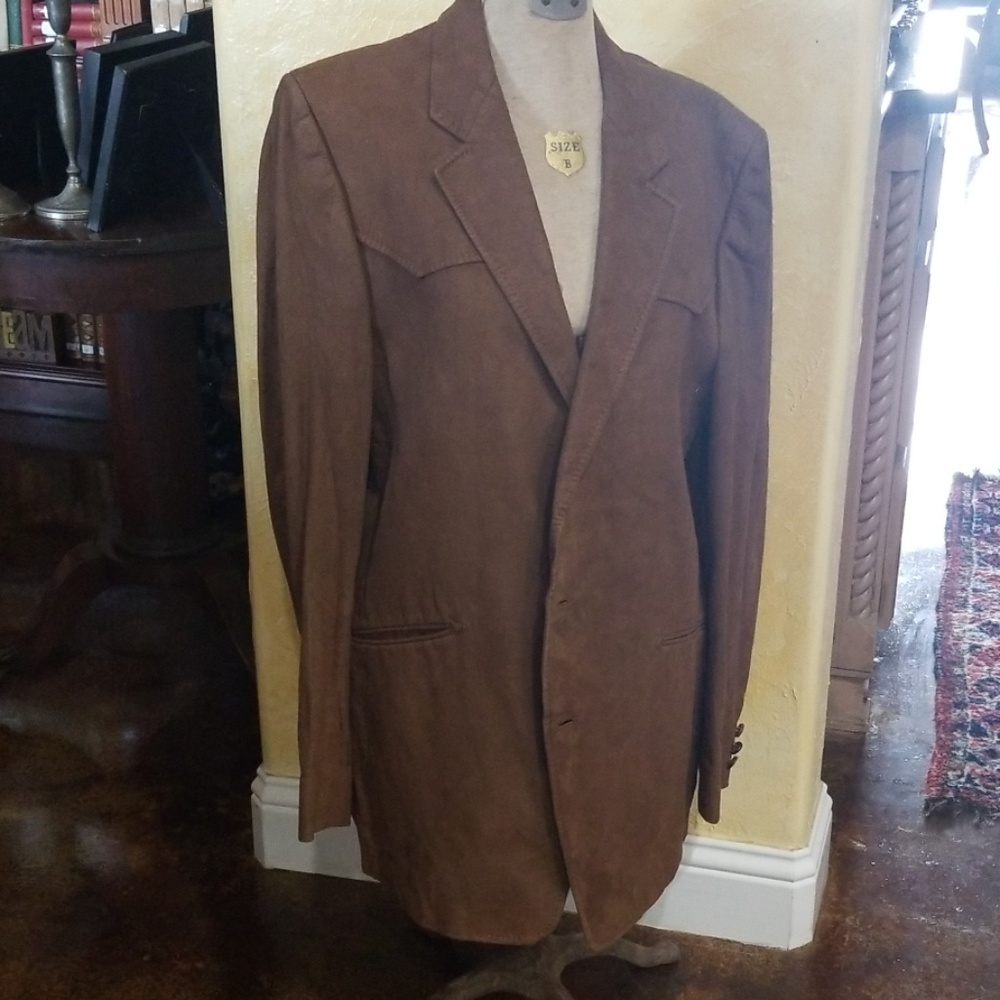 Mens vintage Oleg Cassini suede jacket